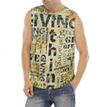 Giving And Tithing Religious Words Print Men's Fitness Tank Top