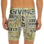 Giving And Tithing Religious Words Print Men's Long Boxer Briefs