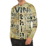 Giving And Tithing Religious Words Print Men's Long Sleeve Rash Guard