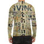 Giving And Tithing Religious Words Print Men's Long Sleeve Rash Guard