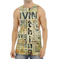 Giving And Tithing Religious Words Print Men's Muscle Tank Top