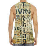 Giving And Tithing Religious Words Print Men's Muscle Tank Top
