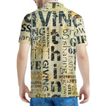 Giving And Tithing Religious Words Print Men's Polo Shirt