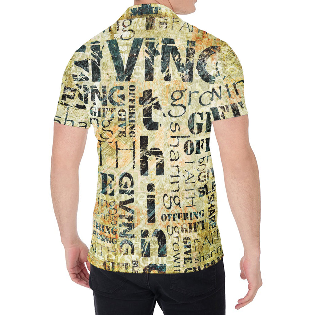 Giving And Tithing Religious Words Print Men's Shirt