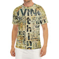 Giving And Tithing Religious Words Print Men's Short Sleeve Rash Guard