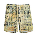 Giving And Tithing Religious Words Print Men's Athletic Shorts