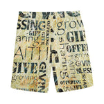 Giving And Tithing Religious Words Print Men's Sports Shorts