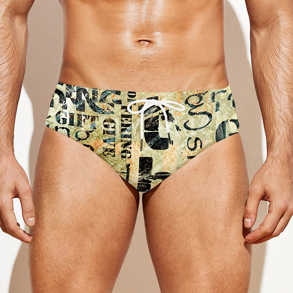 Giving And Tithing Religious Words Print Men's Swim Briefs