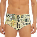 Giving And Tithing Religious Words Print Men's Triangle Swim Briefs