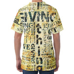 Giving And Tithing Religious Words Print Men's Velvet T-Shirt