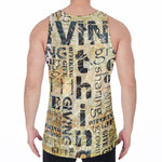 Giving And Tithing Religious Words Print Men's Velvet Tank Top