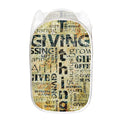 Giving And Tithing Religious Words Print Mesh Laundry Hamper