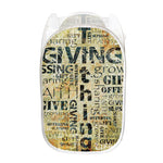 Giving And Tithing Religious Words Print Mesh Laundry Hamper