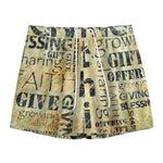 Giving And Tithing Religious Words Print Mesh Shorts