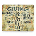 Giving And Tithing Religious Words Print Mouse Pad