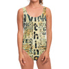 Giving And Tithing Religious Words Print One Piece Swimsuit