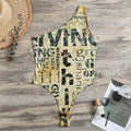 Giving And Tithing Religious Words Print One Shoulder Bodysuit