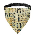Giving And Tithing Religious Words Print Over The Collar Dog Bandana