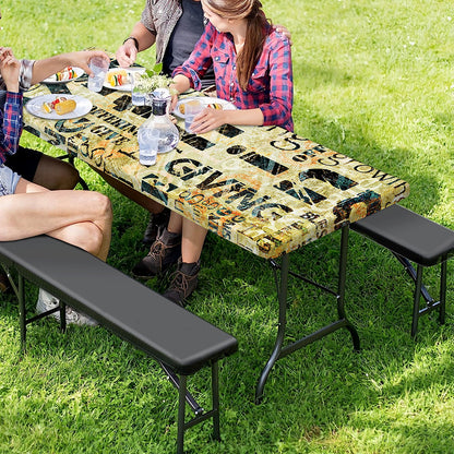 Giving And Tithing Religious Words Print Picnic Table Cover