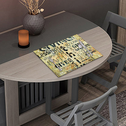 Giving And Tithing Religious Words Print Placemat