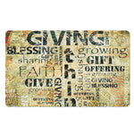 Giving And Tithing Religious Words Print Polyester Doormat