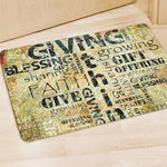 Giving And Tithing Religious Words Print Polyester Doormat