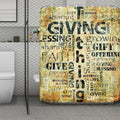 Giving And Tithing Religious Words Print Polyester Shower Curtain