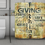 Giving And Tithing Religious Words Print Polyester Shower Curtain