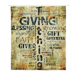 Giving And Tithing Religious Words Print Polyester Shower Curtain