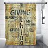 Giving And Tithing Religious Words Print Premium Shower Curtain