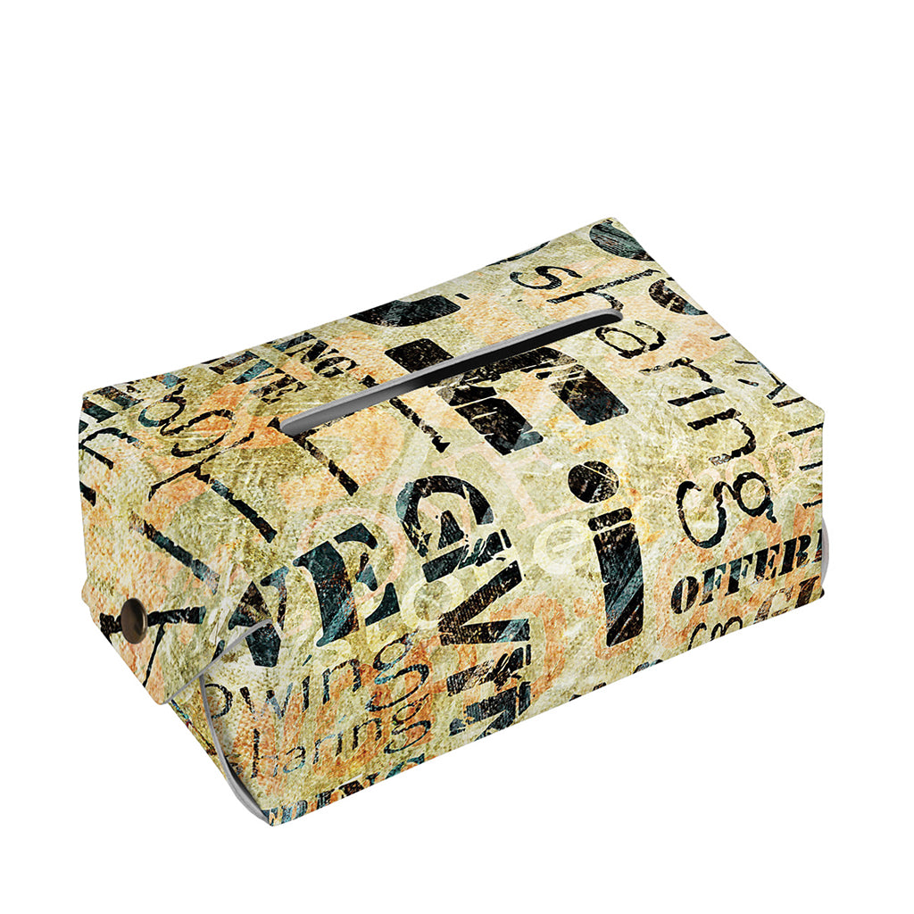 Giving And Tithing Religious Words Print Rectangle Tissue Box Cover