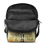 Giving And Tithing Religious Words Print Rectangular Crossbody Bag