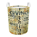 Giving And Tithing Religious Words Print Round Laundry Basket