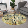 Giving And Tithing Religious Words Print Round Rug