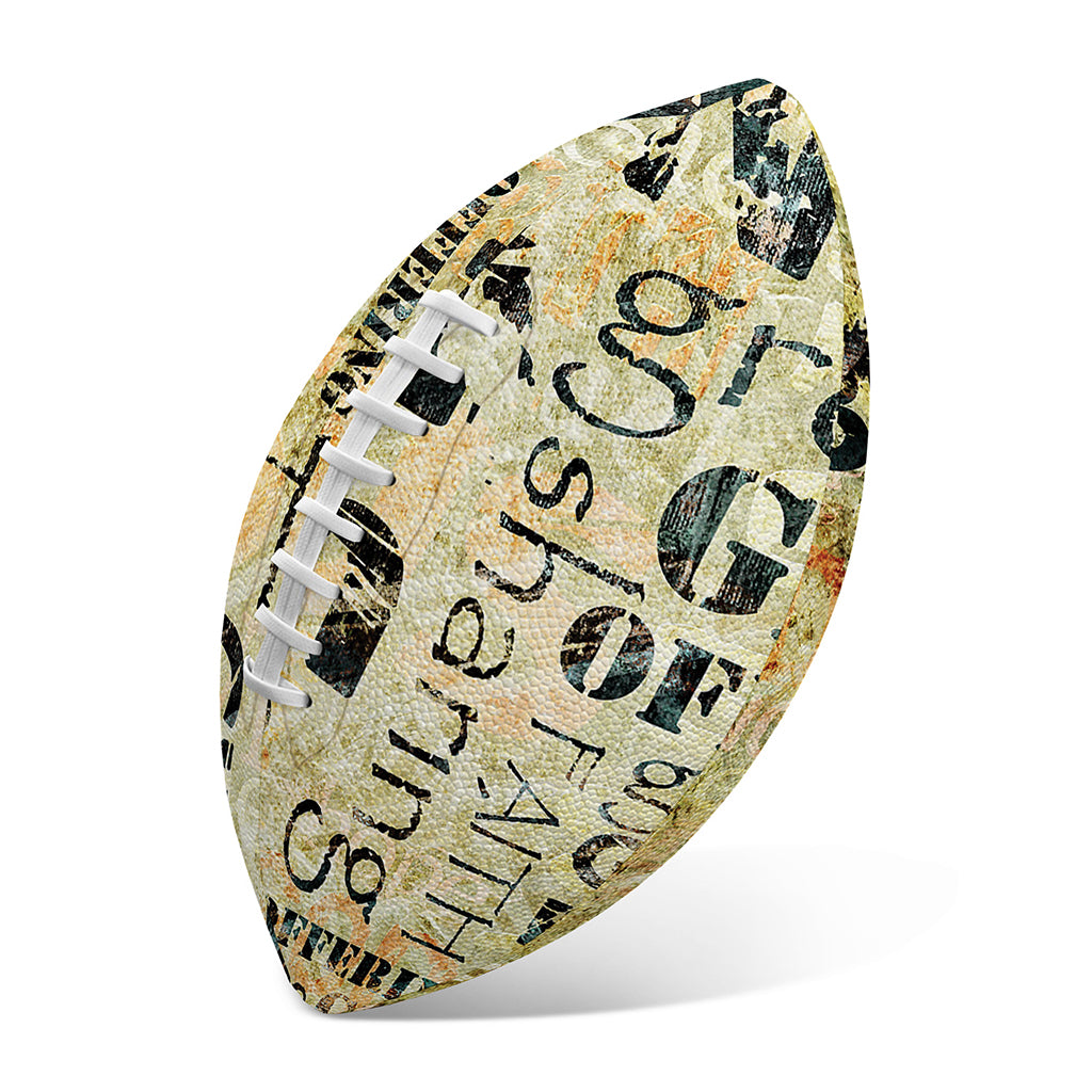 Giving And Tithing Religious Words Print Rugby Ball