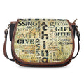 Giving And Tithing Religious Words Print Saddle Bag