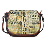 Giving And Tithing Religious Words Print Saddle Bag