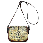 Giving And Tithing Religious Words Print Saddle Bag