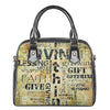 Giving And Tithing Religious Words Print Shoulder Handbag