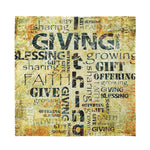 Giving And Tithing Religious Words Print Silk Bandana