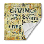 Giving And Tithing Religious Words Print Silk Bandana