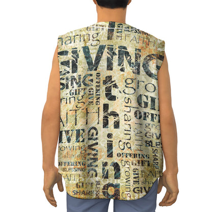 Giving And Tithing Religious Words Print Sleeveless Baseball Jersey