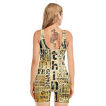 Giving And Tithing Religious Words Print Sleeveless One Piece Swimsuit