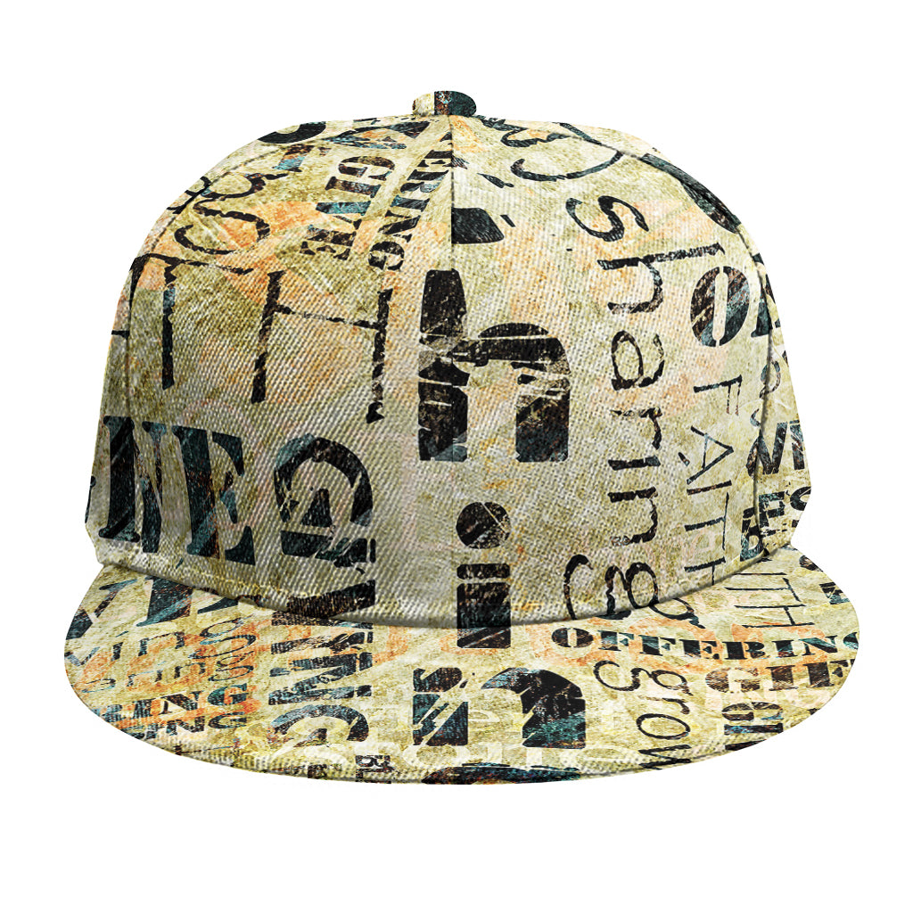 Giving And Tithing Religious Words Print Snapback Cap