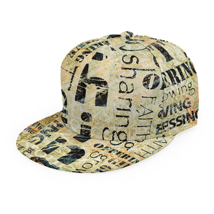 Giving And Tithing Religious Words Print Snapback Cap
