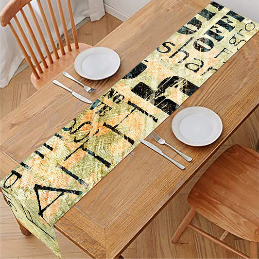 Giving And Tithing Religious Words Print Table Runner