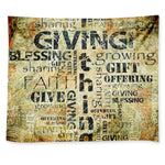 Giving And Tithing Religious Words Print Tapestry