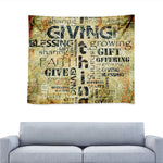 Giving And Tithing Religious Words Print Tapestry