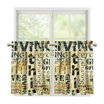 Giving And Tithing Religious Words Print Tier Curtains