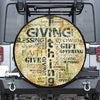 Giving And Tithing Religious Words Print Tire Cover